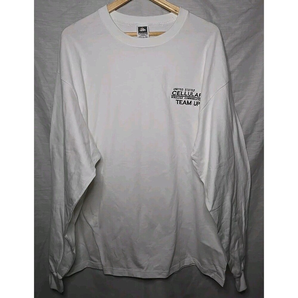 Cotton Deluxe Long Sleeve T Shirt - Sz XL Cotton, Made In The USA, US Cellular